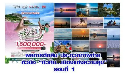 มูลนิธิภาพถ่ายแห่งประเทศไทย ประกาศผลการตัดสิน ประกวดภาพถ่าย  หัวข้อ “หัวหิน…เมืองแห่งความสุข” รอบที่ 1
