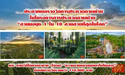 ประกาศผลรางวัลการประกวดภาพถ่าย  ในโครงการการประกวดภาพถ่าย  “สวนนงนุช 1 ใน 10 สวนสวยที่สุดในโลก”