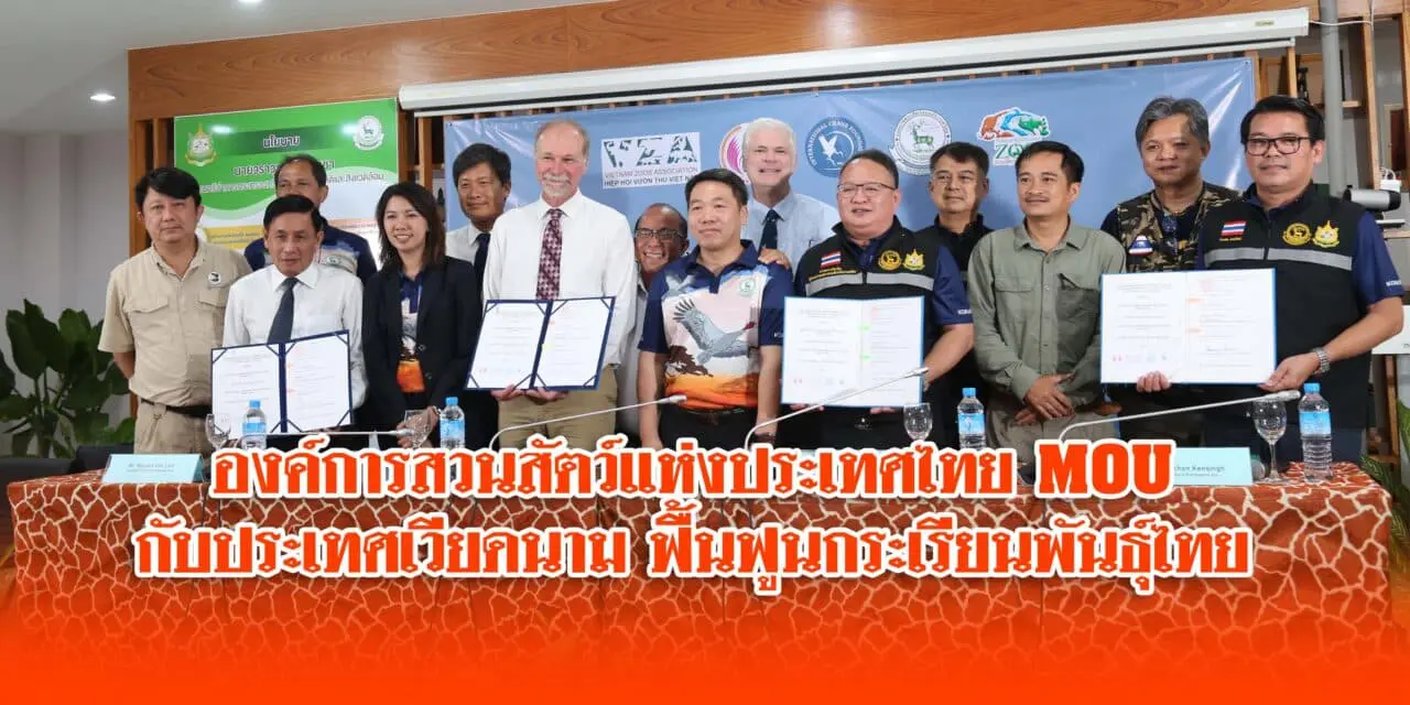 องค์การสวนสัตว์แห่งประเทศไทย MOU กับประเทศเวียดนาม ฟื้นฟูนกระเรียนพันธุ์ไทย 