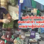 แม่ค้าผักโคราชโอด ฝนตกผักช้ำ ผลผลิตน้อย แถมขายสู้ผักนำเข้าไม่ได้