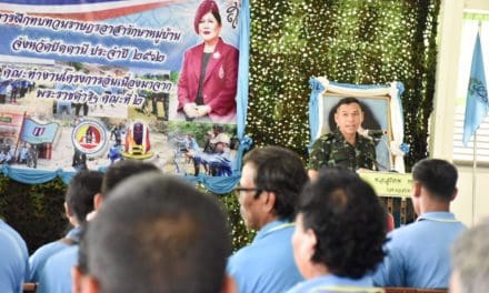 พิธีปิดการฝึกทบทวนราษฏรอาสารักษาหมู่บ้าน(อรบ.) กองพัน อรบ.โคกโพธิ์ ที่ 1 ปัตตานี