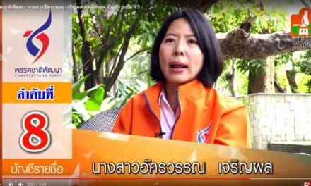 พรรคชาติพัฒนา นางสาวอัครวรรณ เจริญผล ผู้สมัคร ส.ส.บัญชีรายชื่อ #5