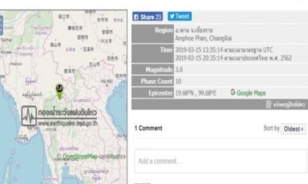 แผ่นดินไหว อ.พาน จ.เชียงราย ขนาด 3.0 สั่นไหวถึง อ.แม่ลาว