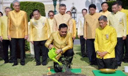 บิ๊กตู่ นำครม. ปลูกต้นรวงผึ้งพระราชทาน