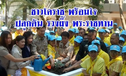 พสกนิกรชาวโคราช พร้อมใจปลูกต้นปลูกต้นรวงผึ้งพระราชทาน