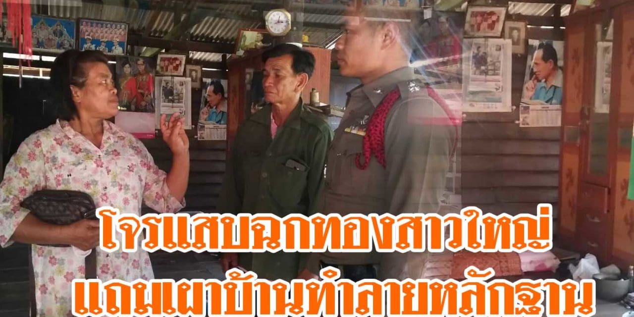 โจรแสบฉกทองสาวใหญ่ แถมเผาบ้านทำลายหลักฐาน