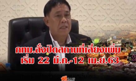 ด่วน! กทม.มีมติ ปิดห้าง-ปิดตลาด ทั่วกรุงเทพ