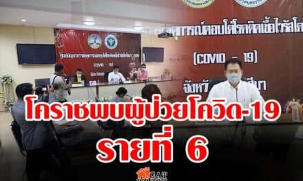 โคราชพบผู้ป่วยโควิด-19 รายที่ 6 ผู้ว่าฯใช้ยาแรงคาดโทษทางวินัยข้าราชการหากไม่กักตัว วอน ปชช.อยู่บ้าน หยุดเชื้อ เพื่อชาติ สวมใส่หน้ากาก 100%