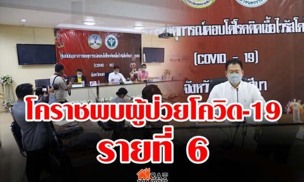 โคราชพบผู้ป่วยโควิด-19 รายที่ 6 ผู้ว่าฯใช้ยาแรงคาดโทษทางวินัยข้าราชการหากไม่กักตัว วอน ปชช.อยู่บ้าน หยุดเชื้อ เพื่อชาติ สวมใส่หน้ากาก 100%