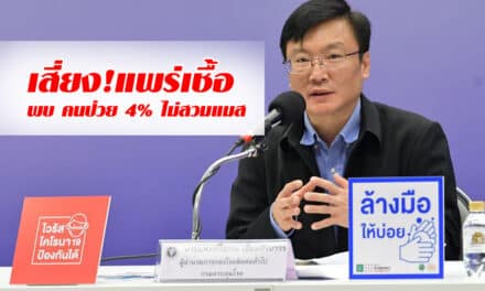 เสี่ยง!แพร่เชื้อ พบ คนป่วย 4% ไม่สวมแมส