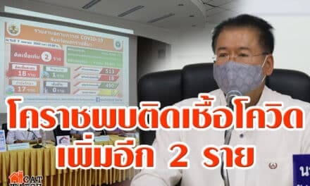 โคราชพบติดเชื้อโควิดเพิ่มอีก 2 ราย รวม 18 ราย