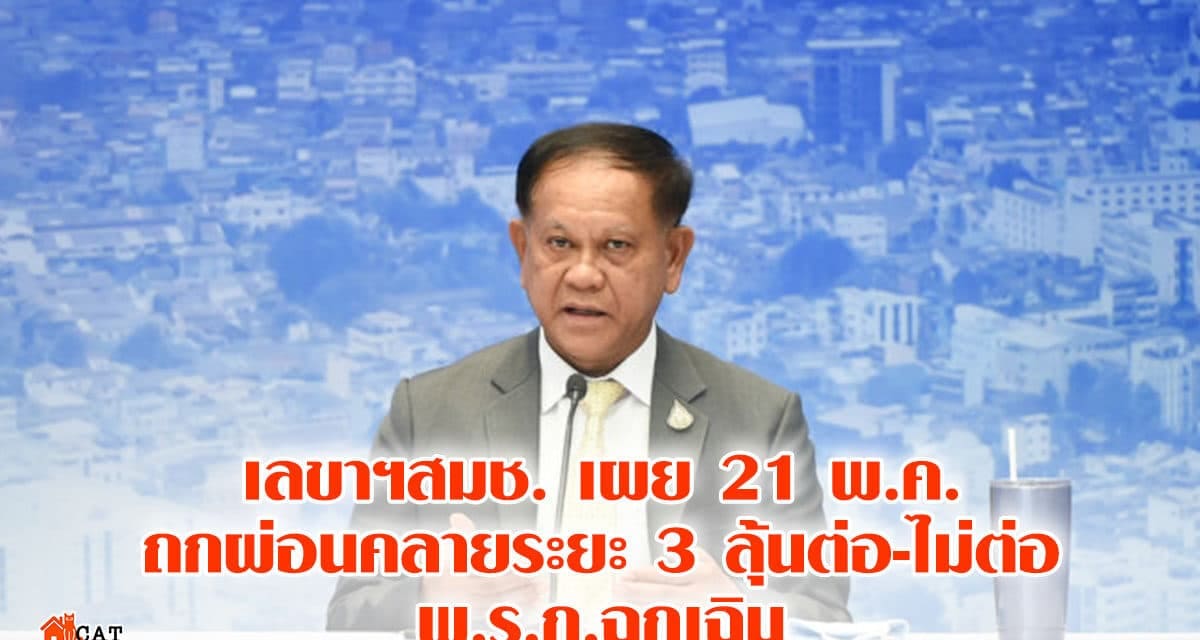 เลขาฯสมช. เผย 21 พ.ค. ถกผ่อนคลายระยะ 3 ลุ้นต่อ-ไม่ต่อพ.ร.ก.ฉุกเฉิน