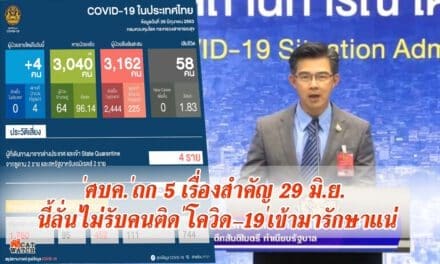 ‘ศบค.’ ถก5 เรื่องสำคัญ 29 มิ.ย.นี้ลั่นไม่รับคนติด ‘โควิด-19’ เข้ามารักษาแน่