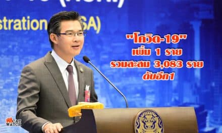 “ศบค.” เผย ยอดติดเชื้อ “โควิด-19” เพิ่ม 1 รวมสะสม 3,083 ราย ดับอีก1