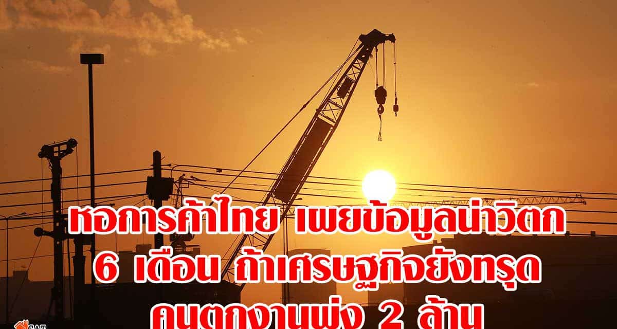 หอการค้าไทย เผยข้อมูลน่าวิตก 6 เดือนถ้าเศรษฐกิจยังทรุด คนตกงานพุ่ง 2 ล้าน