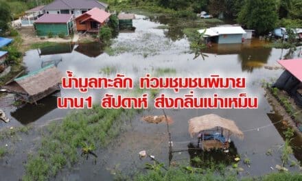 น้ำมูลทะลัก ท่วมชุมชนพิมาย นาน1 สัปดาห์ ส่งกลิ่นเน่าเหม็น