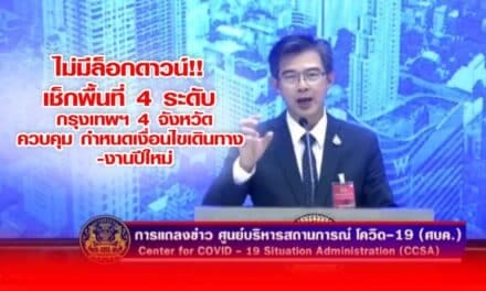 ไม่มีล็อกดาวน์!! เช็กพื้นที่ 4 ระดับ กรุงเทพฯ 4 จังหวัด ควบคุม กำหนดเงื่อนไขเดินทาง -งานปีใหม่