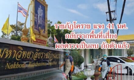 ราชภัฏโคราช แจง 41นศ. กลับจากพื้นที่เสี่ยง ผลตรวจเป็นลบ กักตัวแล้ว