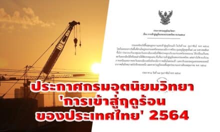 ประกาศกรมอุตนิยมวิทยา ‘การเข้าสู่ฤดูร้อนของประเทศไทย’ 2564