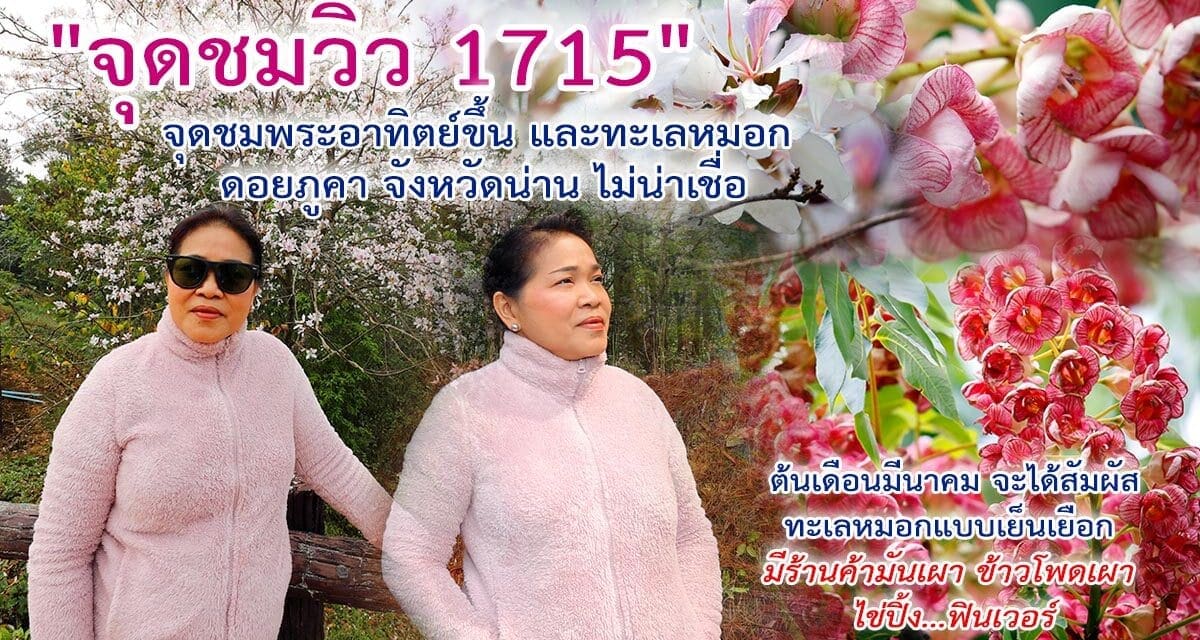 “จุดชมวิว 1715” จุดชมพระอาทิตย์ขึ้น และทะเลหมอก ดอยภูคา จังหวัดน่าน ไม่น่าเชื่อ ต้นเดือนมีนาคม จะได้สัมผัสทะเลหมอกแบบเย็นเยือก มีร้านค้ามันเผา ข้าวโพดเผา ไข่ปิ้ง…ฟินเวอร์