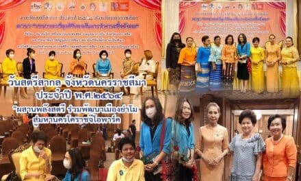 วันสตรีสากล จังหวัดนครราชสีมา ประจำปี พ.ศ.๒๕๖๔ “ผสานพลังสตรี ร่วมพัฒนาเมืองย่าโม สู่มหานครโคราชจีโอพาร์ค