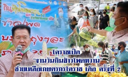 โคราชเปิด งานวันกินข้าวโพดหวานช่วยเหลือเกษตรกรโคราช เด้อ ครั้งที่ 2