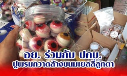 อย.ร่วมกับ ปคบ. ปูพรมกวาดล้างขนมเยลลี่ลูกตา