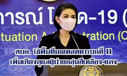 ศบค. ใช้พื้นที่มณฑลทหารบกที่ 11 เพิ่มเตียงดูแลผู้ป่วยกลุ่มสีเหลือง-แดง