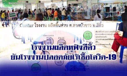 โรงงานผลิตหูฟังสีคิ้ว ยันโรงงานปลอดภัยไร้เชื้อโควิด-19 พร้อมมอบเงิน 1 แสนบาทสนับสนุนโรงพยาบาลสนามสีคิ้วรักษาชาวโคราช