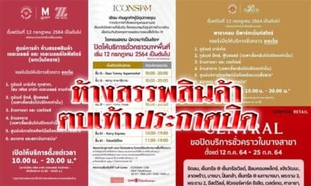 ห้างสรรพสินค้า ตบเท้าประกาศปิด ตั้งแต่วันที่ 12 ก.ค. 64 เป็นต้นไป