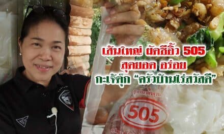 เส้นใหญ่ ผัดซีอิ้ว 505 สุดยอด อร่อย กะเจ้ตุ๊ก “ครัวบ้านไร่สวัสดี”