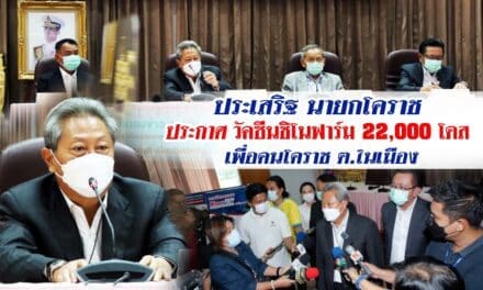 เฮ ! เทศบาลนครโคราช จัดซื้อซิโนฟาร์ม 22,000 โดส จากราชวิทยาลัยจุฬาภรณ์ เปิดให้ประชาชน 8 กลุ่มลงทะเบียนฉีดวัคซีน นายกเล็กฯ ยัน ไม่ให้ VIP เข้ามาสวมสิทธิ์แน่นอน