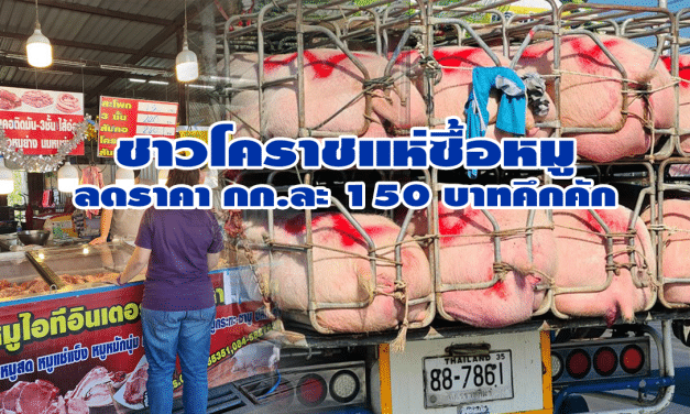 ชาวโคราชแห่ซื้อหมูลดราคา คึกคัก หนุนพาณิชย์จัดโปรโมชั่น ต่ออีกจนถึงหลังตรุษจีน