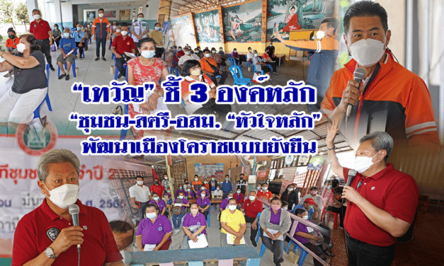 “เทวัญ” ชี้ 3 องค์หลัก “ชุมชน-สตรี-อสม. “หัวใจหลัก” พัฒนาเมืองโคราชแบบยั่งยืน