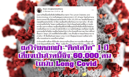 ผลวิจัยตอกย้ำ “ติดโควิด” 1 ปี เสี่ยงเป็นโรคนี้ถึง 60,000 คน ไม่นับ Long Covid