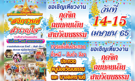 เทศบาลกุดจิก เชิญเที่ยว กุดจิกถนนคน สายวัฒนธรรม “สงกรานต์ สำราญใจ”  วันที่ 14-15 เมษายน 2565