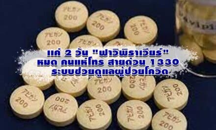 เเค่ 2 วัน “ฟาวิพิราเวียร์” หมด คนแห่โทร สายด่วน 1330 ระบบช่วยดูแลผู้ป่วยโควิด