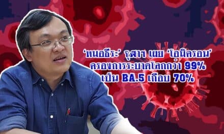 ‘หมอธีระ’ จุฬาฯ เผย ‘โอมิครอน’ ครองการระบาดโลกกว่า 99% เป็น BA.5 เกือบ 70%