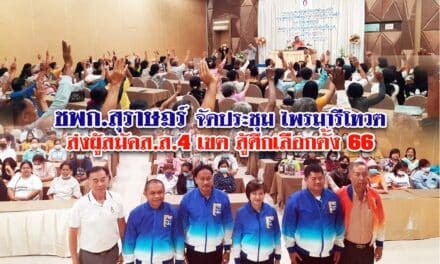 ชพก.สุราษฎร์ จัดประชุม ไพรมารีโหวต ส่งผู้สมัคส.ส.4 เขต สู้ศึกเลือกตั้ง 66