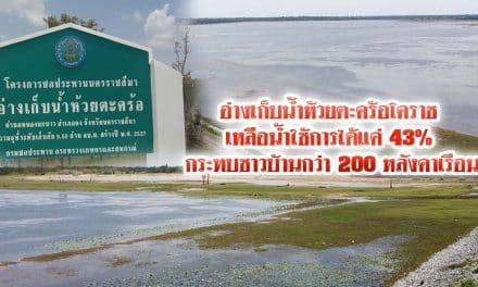 อ่างเก็บน้ำห้วยตะคร้อโคราช เหลือน้ำใช้การได้แค่ 43% กระทบชาวบ้าน