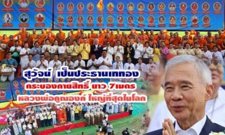 สุวัจน์ ประธานเททองหล่อ กระบองกายสิทธิ์ ยาว 7 เมตร หลวงพ่อคูณองค์ใหญ่ที่สุดในโลก