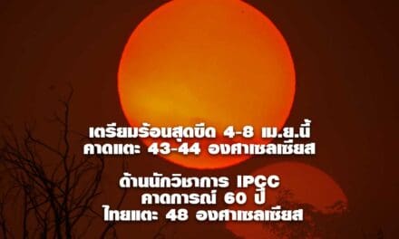 กรมอุตุนิยมวิทยา ระบุเตรียมร้อนสุดขีด 4-8 เม.ย.นี้ คาดแตะ 43-44 องศาเซลเซียส เช็ก 5 จังหวัดแดงเดือด ยันไม่ใช่คลื่นความร้อนปัจจัยจากอุณหภูมิพุ่ง ด้านนักวิชาการ IPCC คาดการณ์ 60 ปีไทยแตะ 48 องศาเซลเซียส